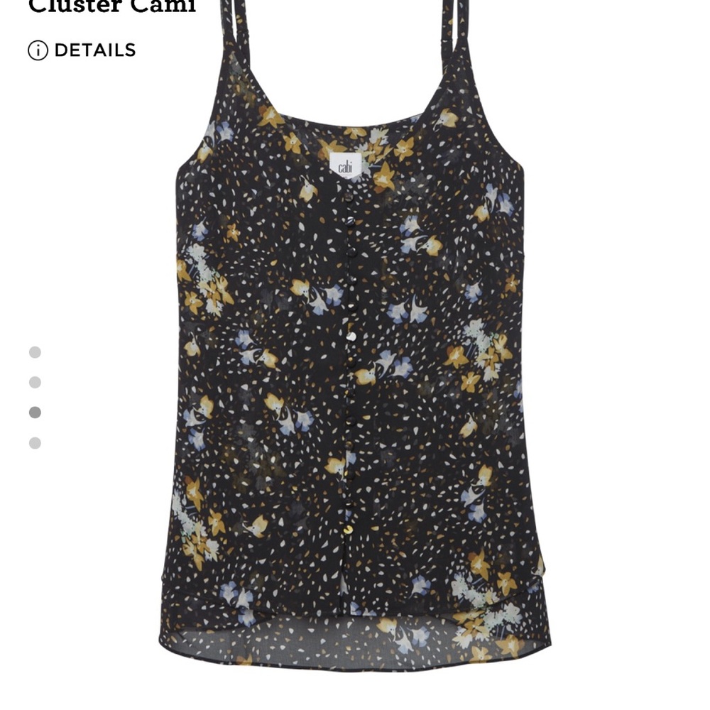 CAbi Cluster Cani- Black Sleeveless Fitted Camisole